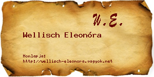 Wellisch Eleonóra névjegykártya